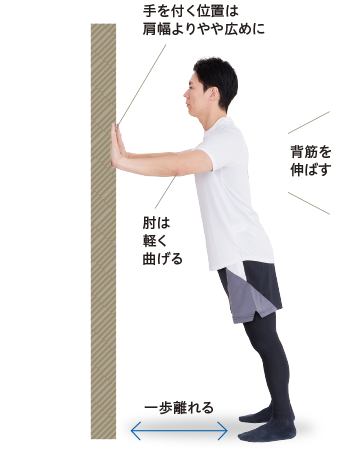 肘を外側に開く