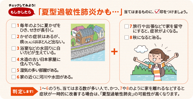 チェックしてみよう！ もしかしたら「夏型過敏性肺炎かも…」